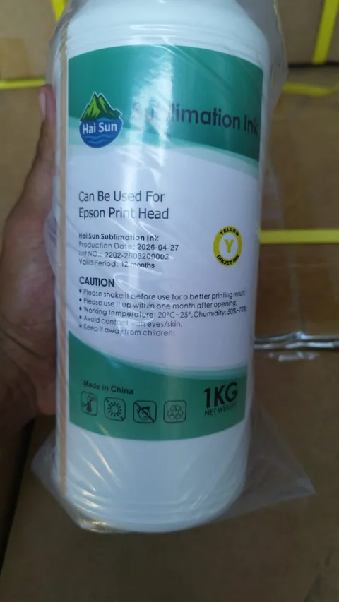 Hai Sun sublimation ink, 1 KG bottle, front label